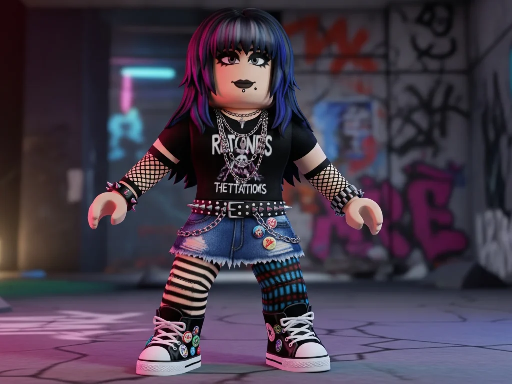 Mix & match outfit Roblox Avatar Girl Emo