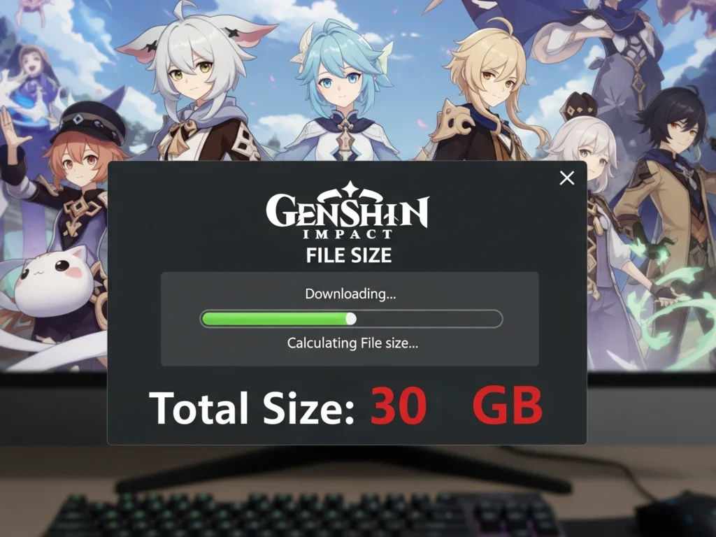 genshin impact berapa gb