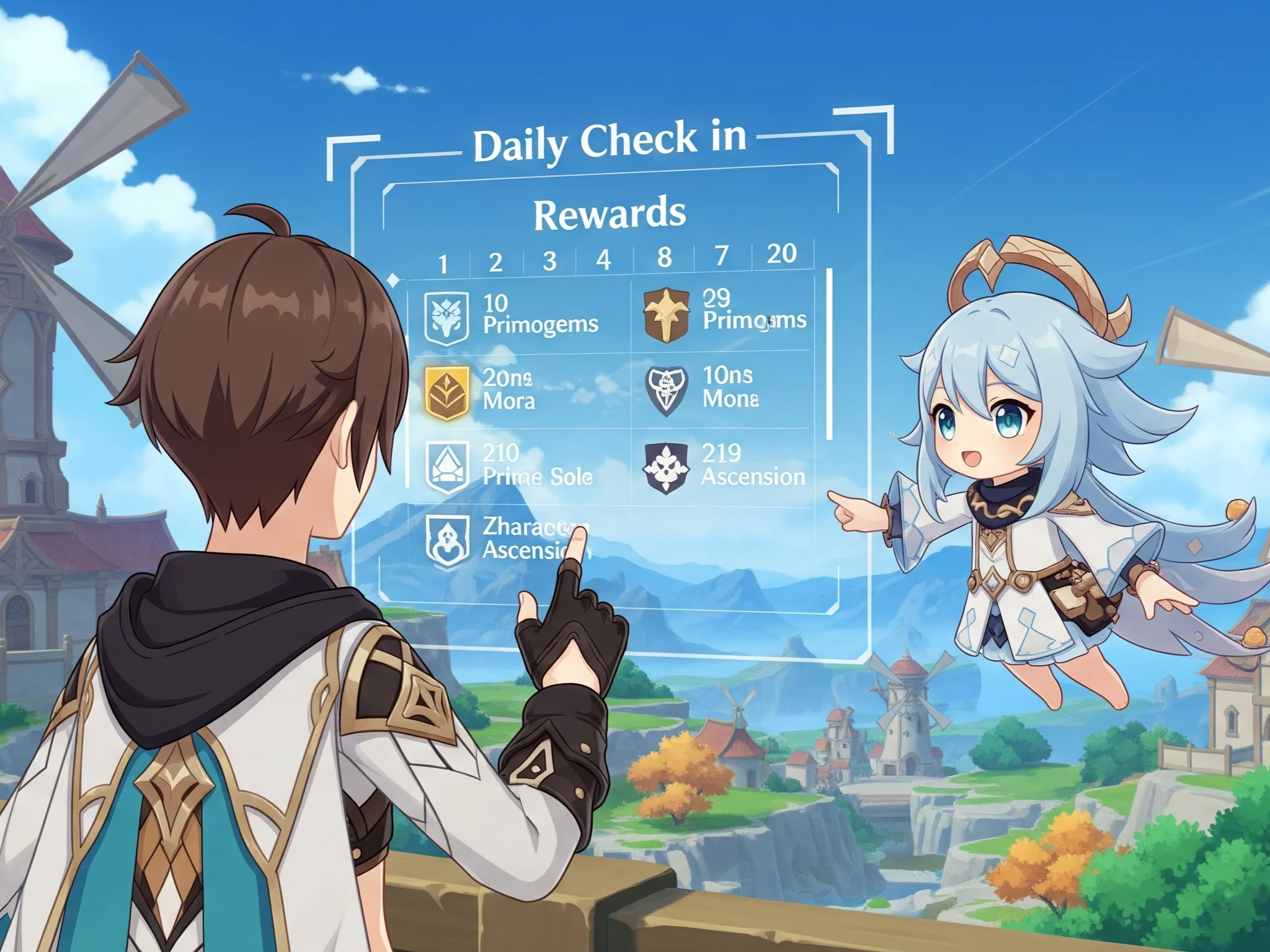 genshin impact daily check in