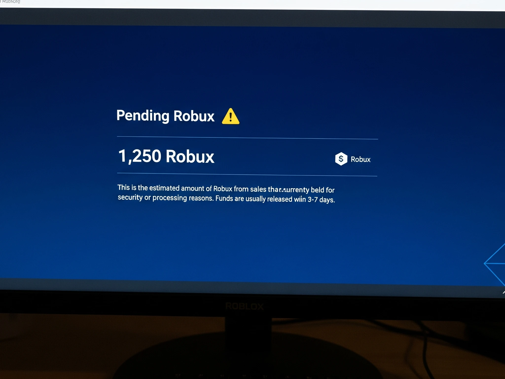 roblox pending robux