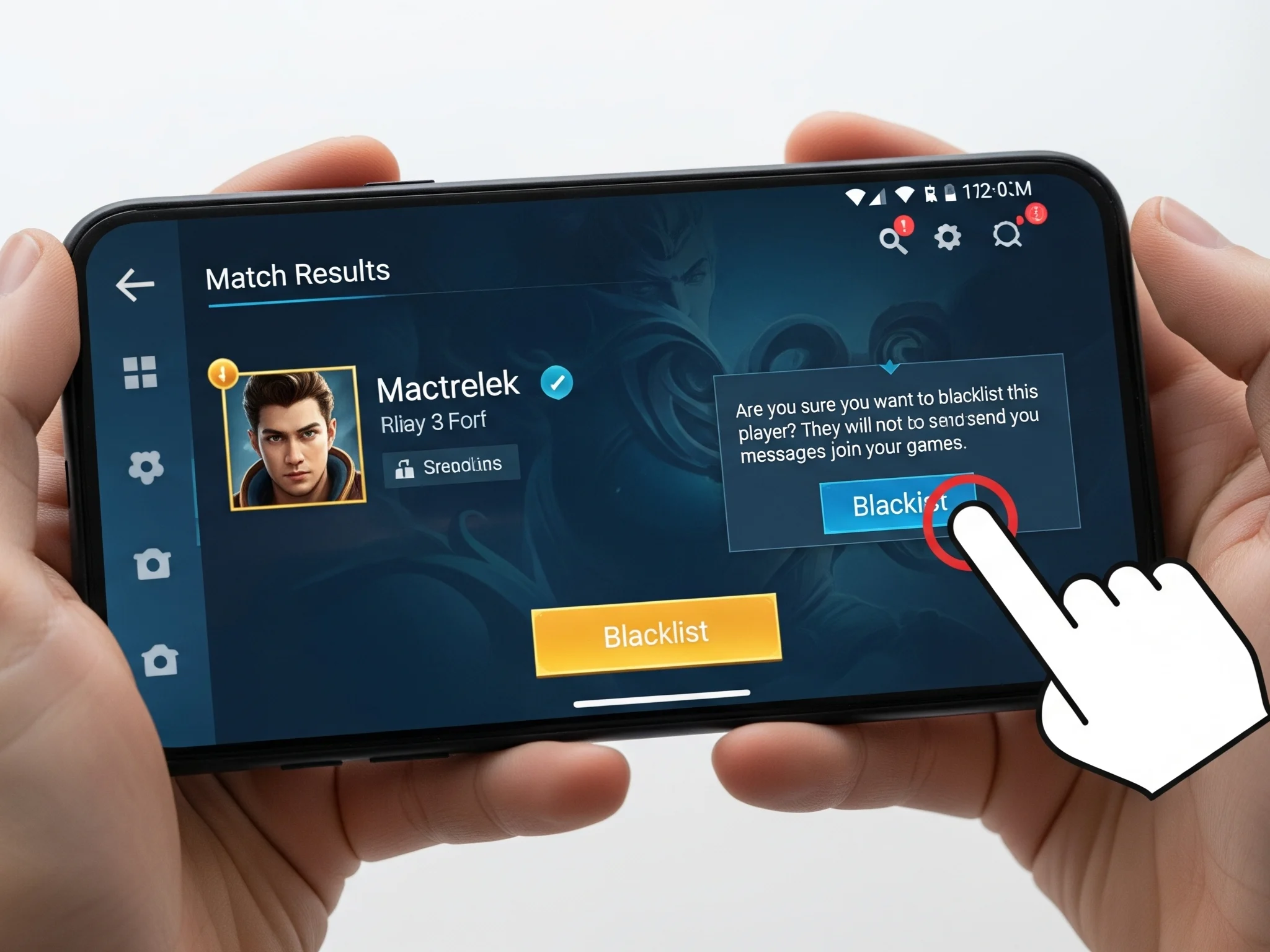 how to blacklist in mobile legends