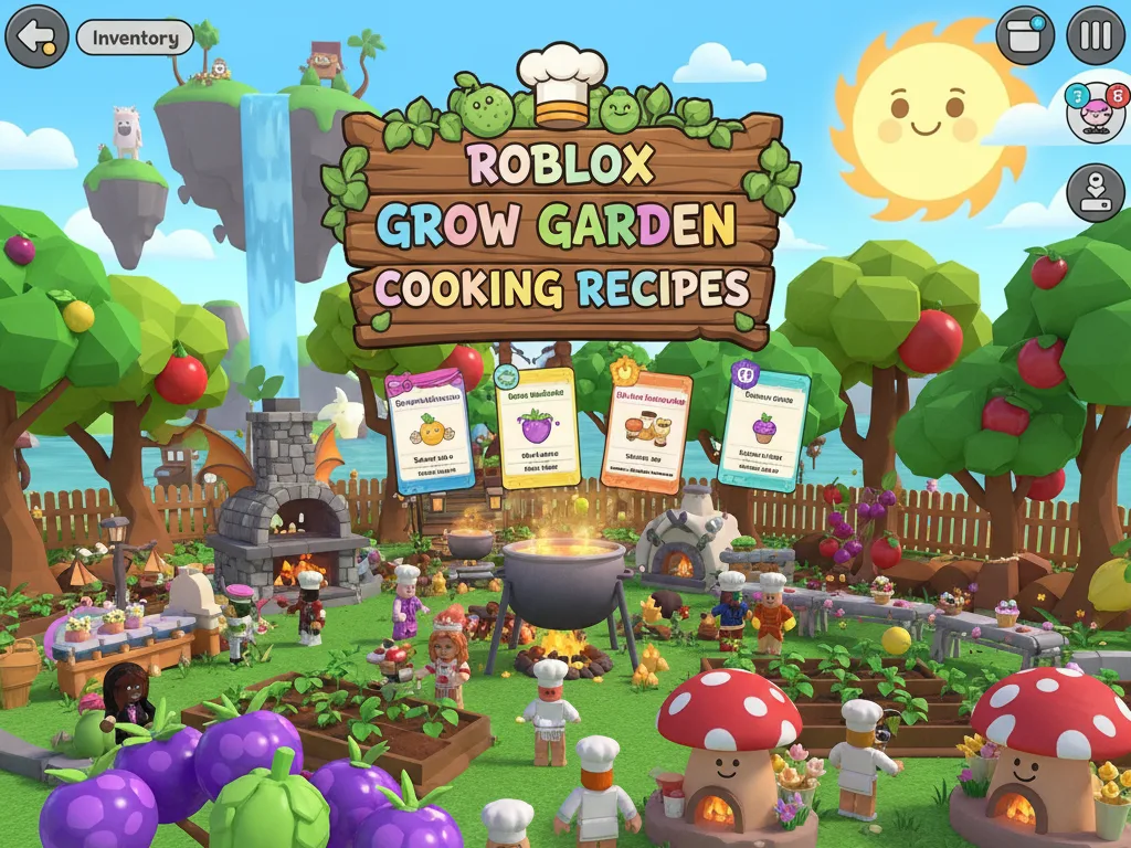roblox grow garden cooking recipes