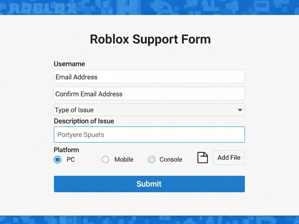 roblox support form