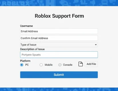 roblox support form