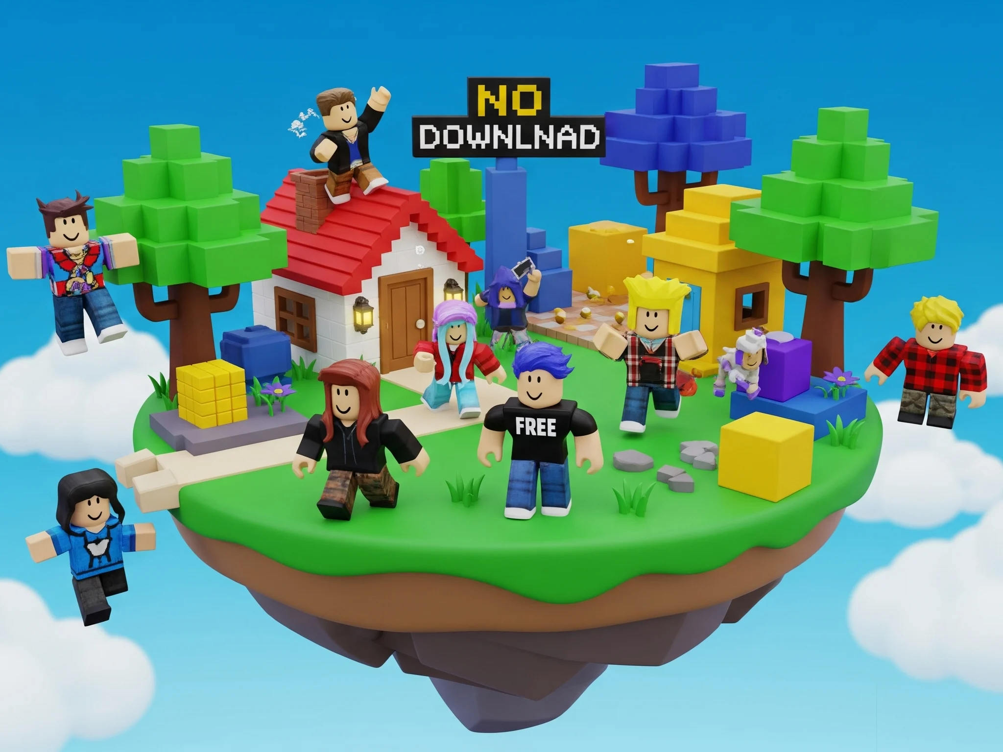 roblox ฟรีไม่ต้องโหลด