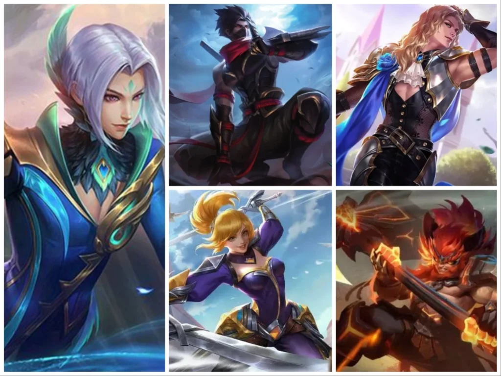 Ling, Hayabusa, Fanny, Lancelot, Aulus