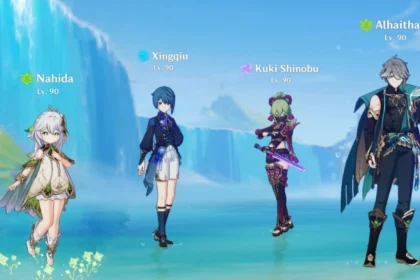 Nahida • Kuki Shinobu • Xingqiu • Alhaitham - Tim terbaik Nahida