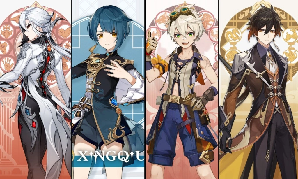 Xiangling • Xingqiu • Bennett • Zhongli - Tim terbaik Zhongli