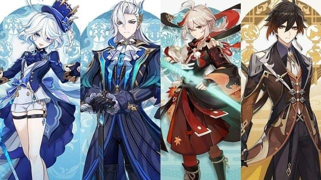 Neuvillette + Furina + Kazuha + Zhongli - Tim terbaik Neuvillette