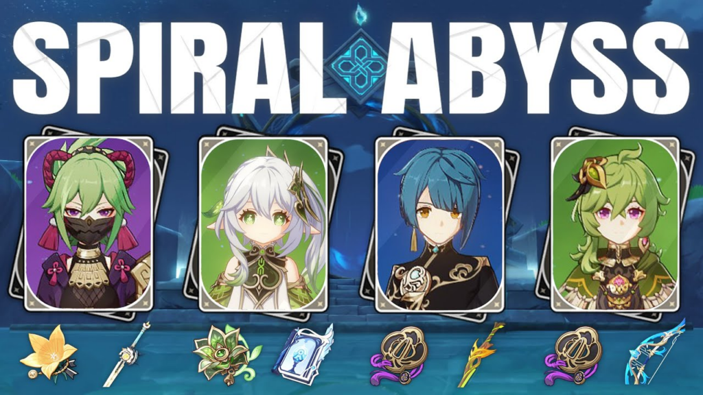 Nahida • Xingqiu • Kuki Shinobu • Collei