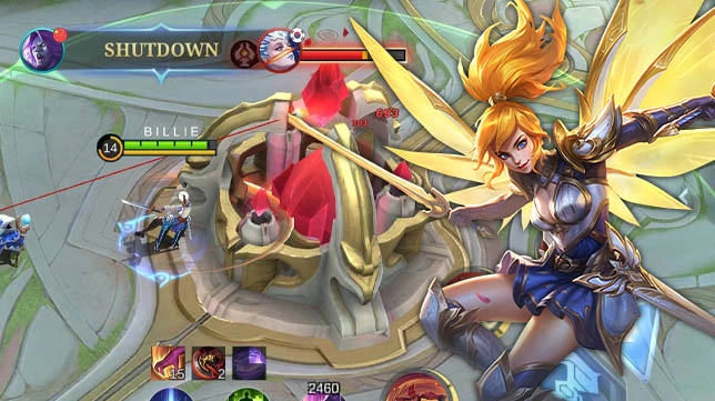 cara push turret di Mobile Legends